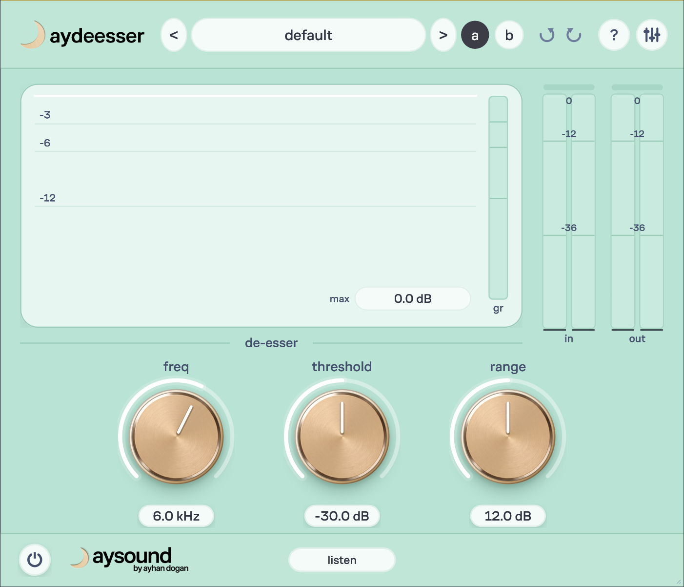 AyDeEsser user interface