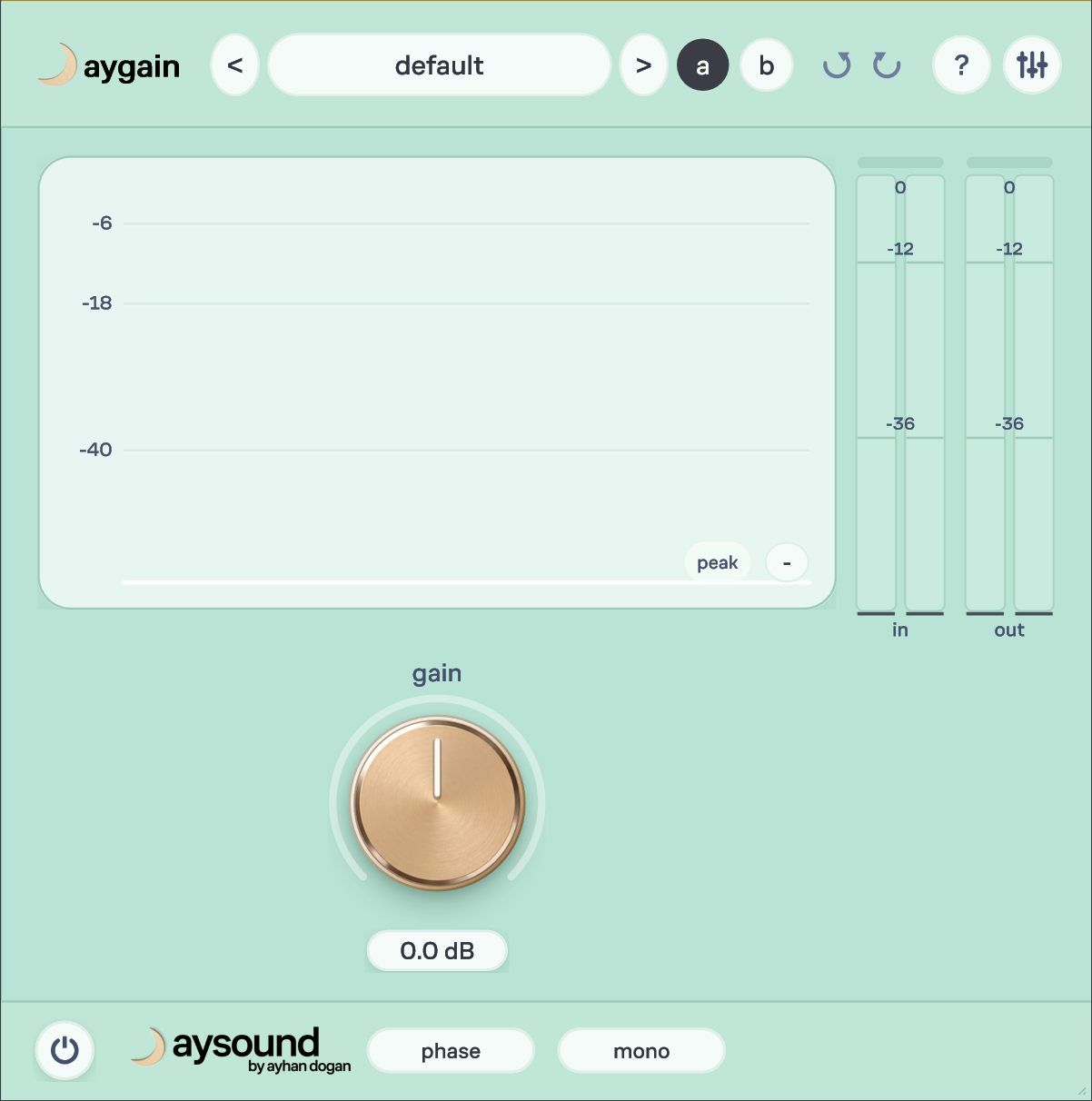 AyGain user interface