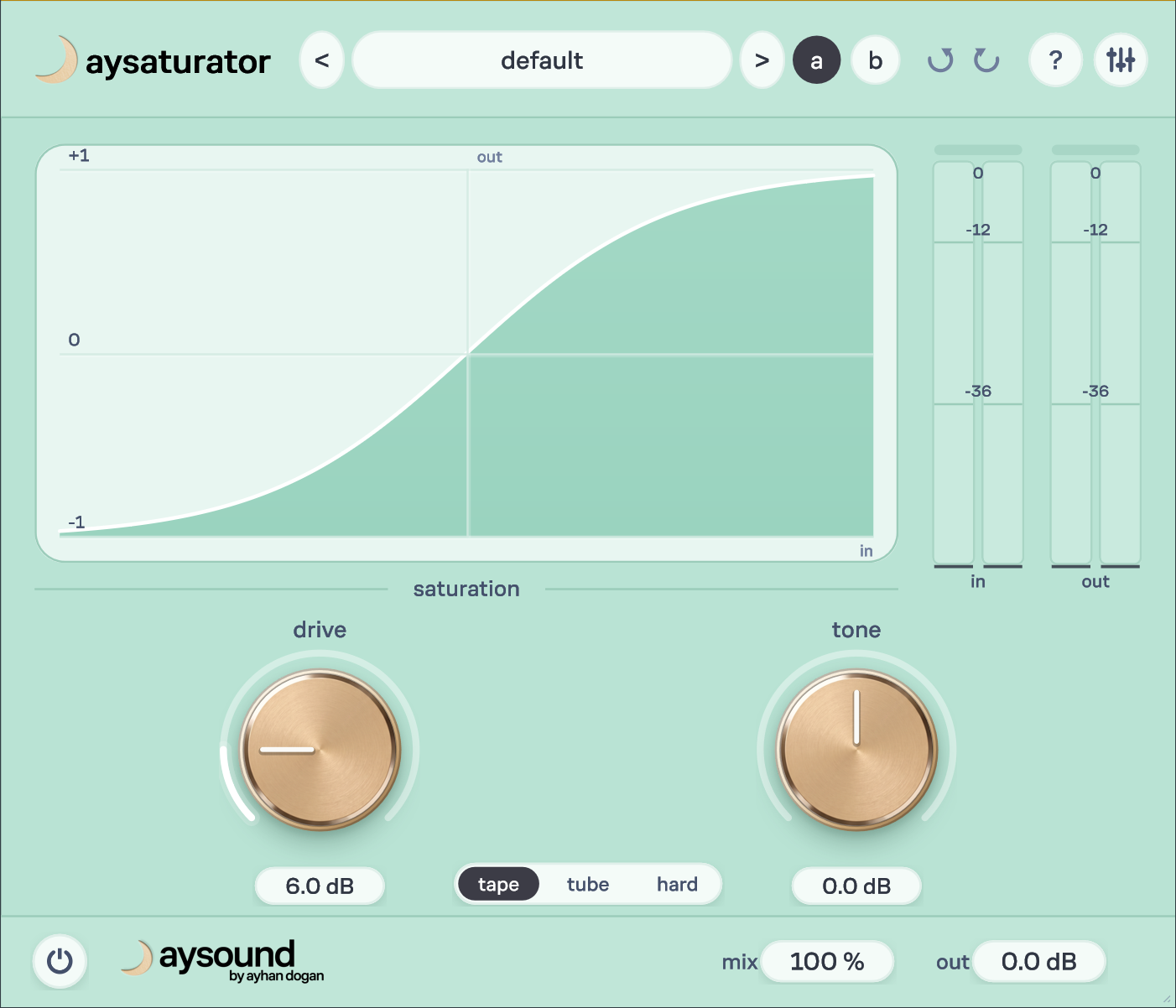 AySaturator user interface