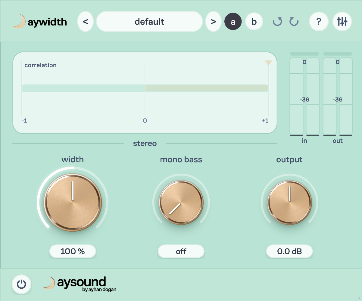 AyWidth user interface